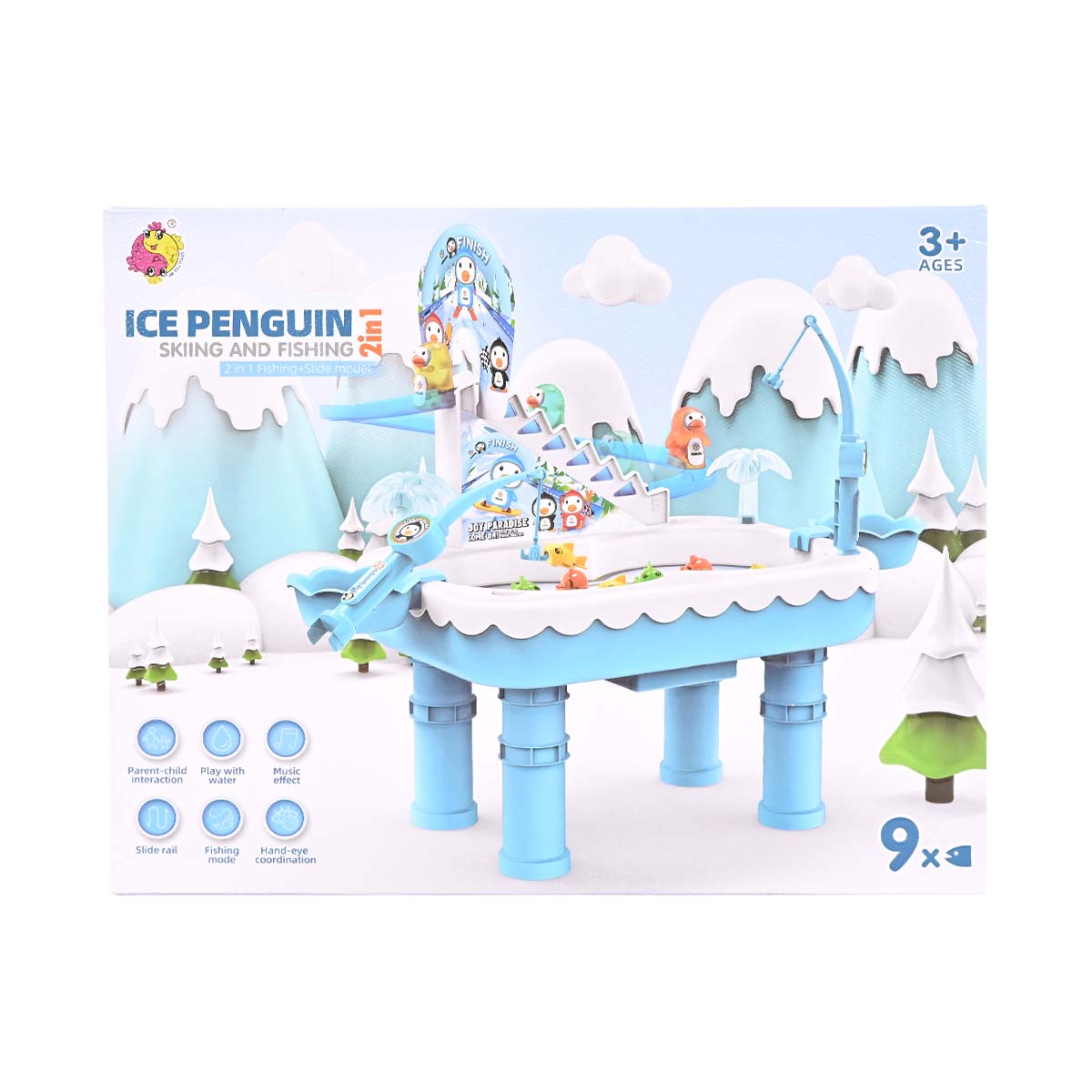 2In1 Ice Penguin Sking And Fishing