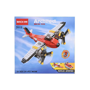 Architect Bricks 3 Model Propeller Adventures Building Block 241 Pcs