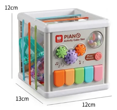 6-in-1 Multi-Sensory Activity Cube - Gift for Babies 12 Months+ - 8025-1B
