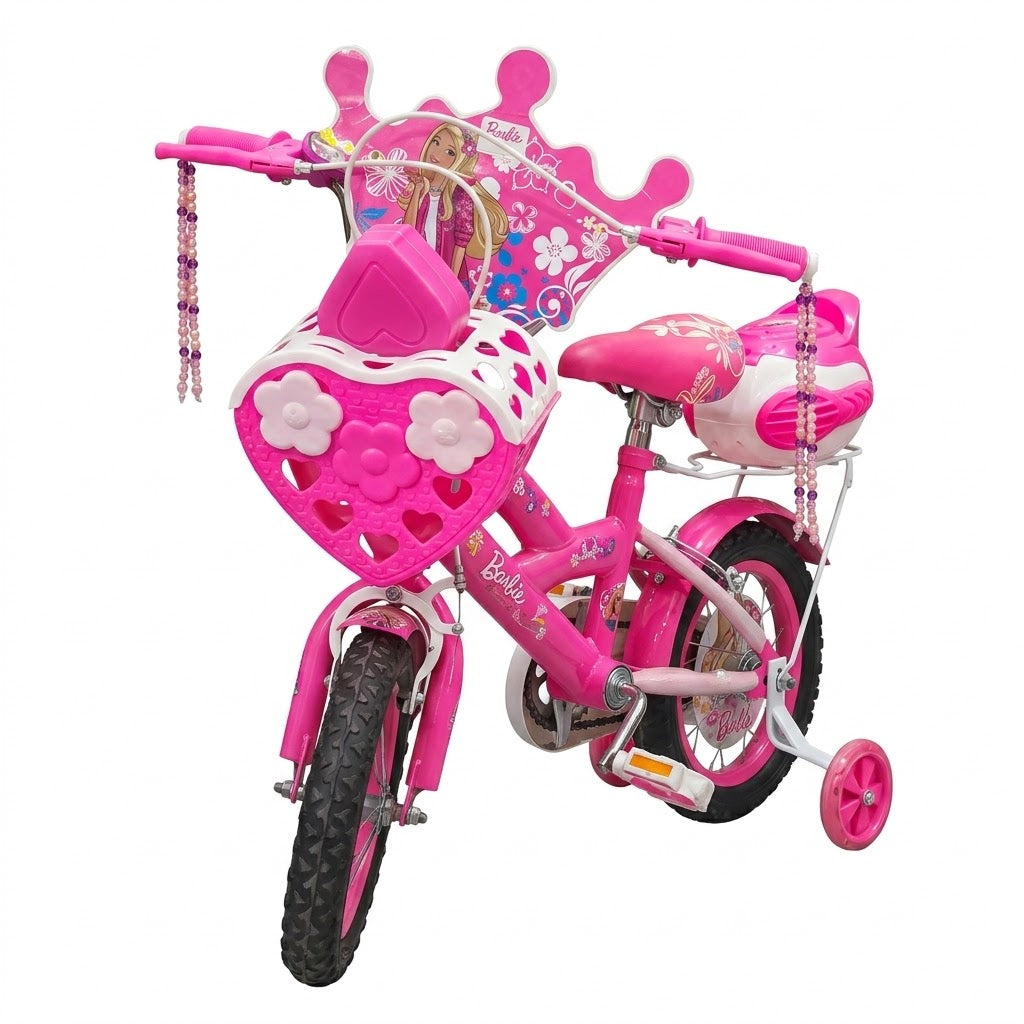 Kids Barbie Bicycle with Training Wheels - 12 inches - 89-1202