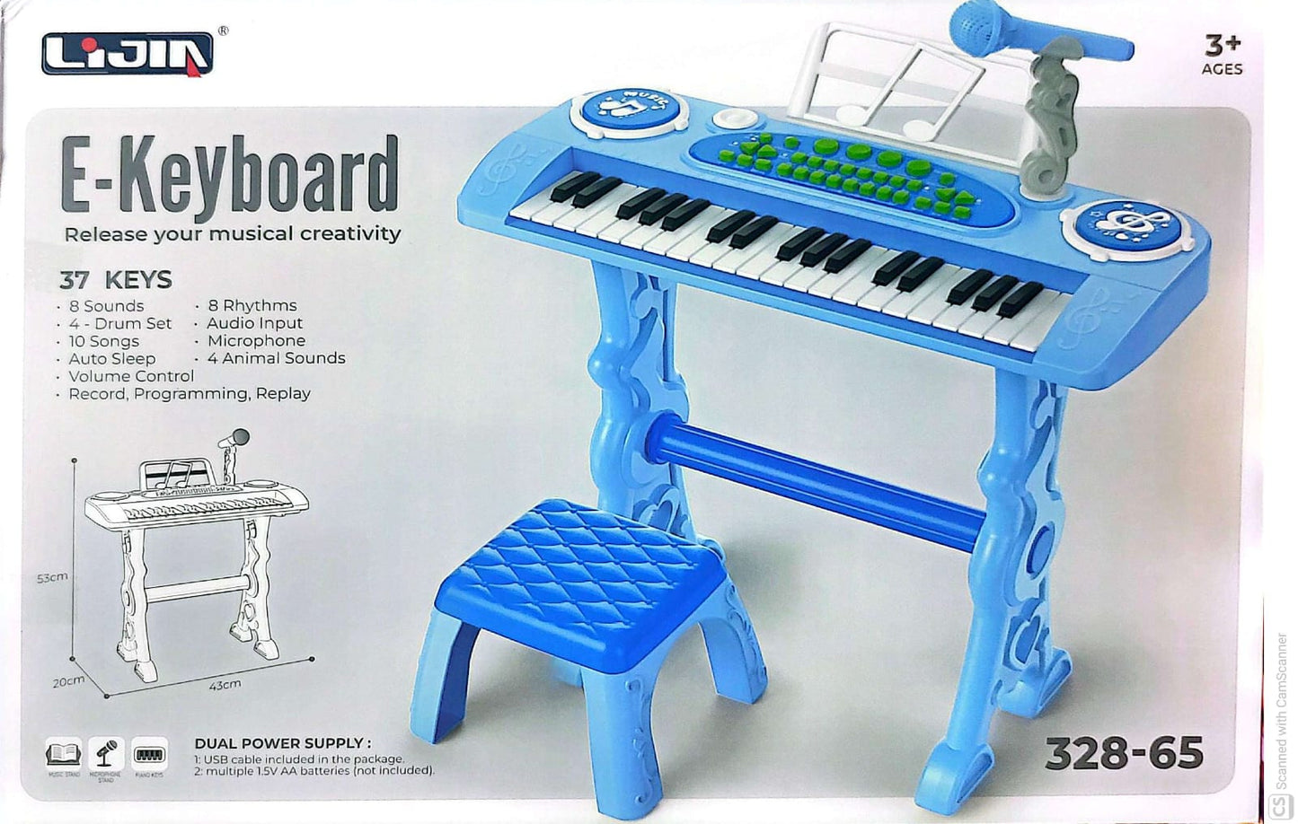 37 Keys Kids Electronic Piano – Fun & Educational Musical Keyboard - 328-65