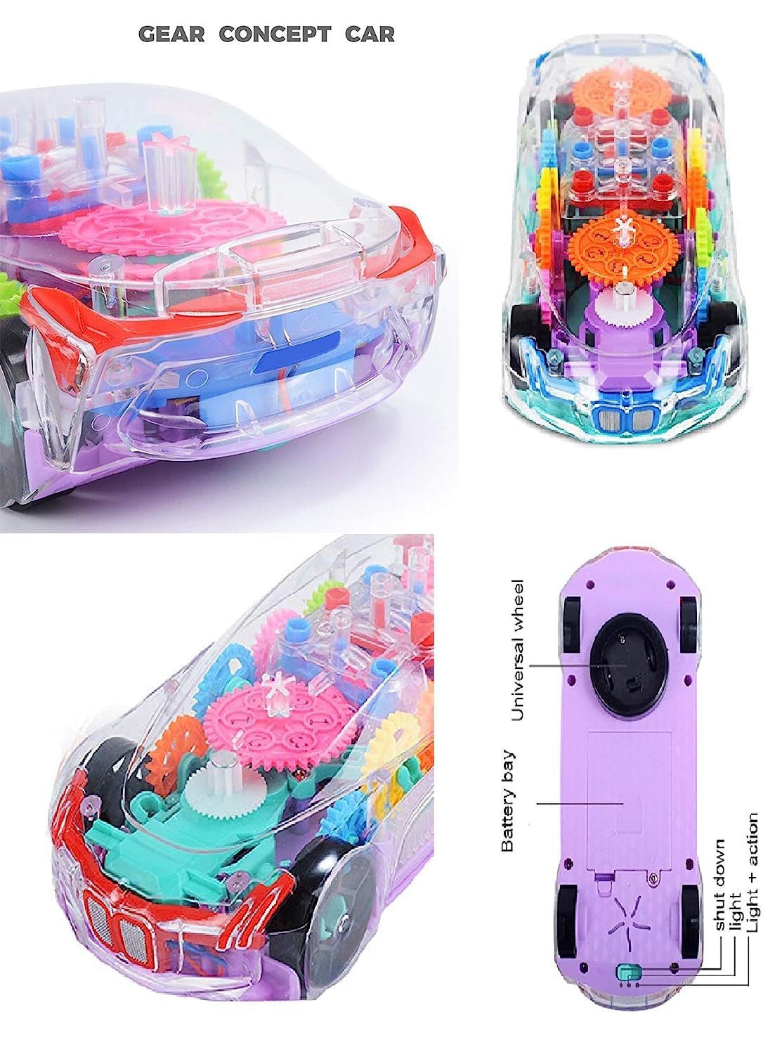 Transparent Concept Racing Car – Educational Toy - ZX178-1