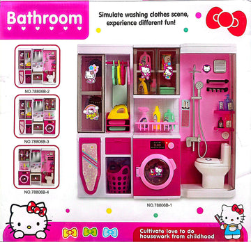 Hello Kitty Bathroom & Laundry Playset - 78806-1