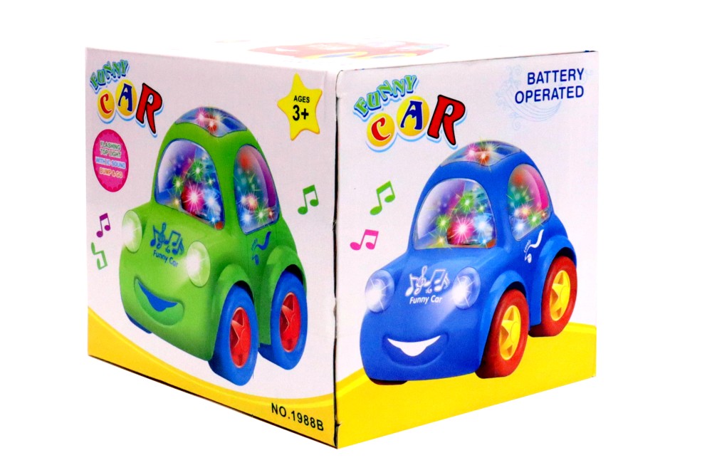 Funny Car Toy for Kids | 360° Rotating Stunt Car with Flashing Lights, Music & Sound