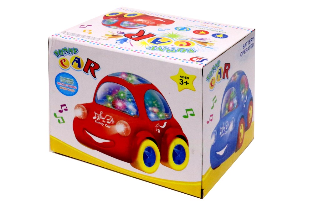 Funny Car Toy for Kids | 360° Rotating Stunt Car with Flashing Lights, Music & Sound