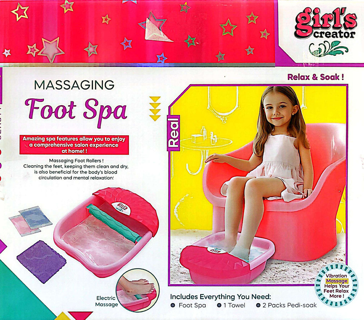 Girls Creator Massaging Foot Spa – Electric Foot Spa Set - MBK-575