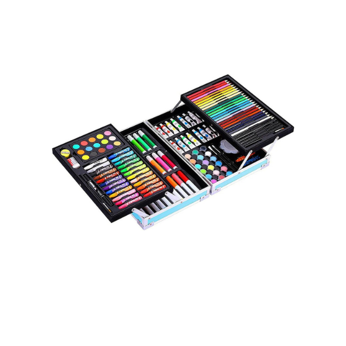 145Pcs Premium Unicorn Themed Kids Painting Kit Briefcase