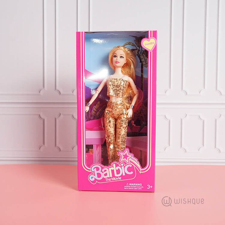 Barbie In Gold Disco Party Dress