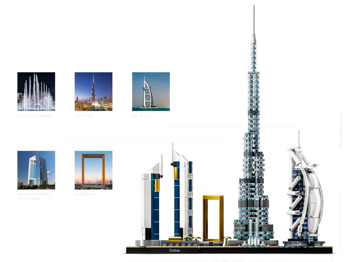 LEPIN 20019 Dubai Skyline Building Blocks Set 740PCS