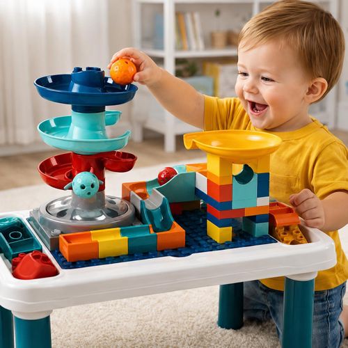 Puzzle Blocks Marble Run Table 43 PCS