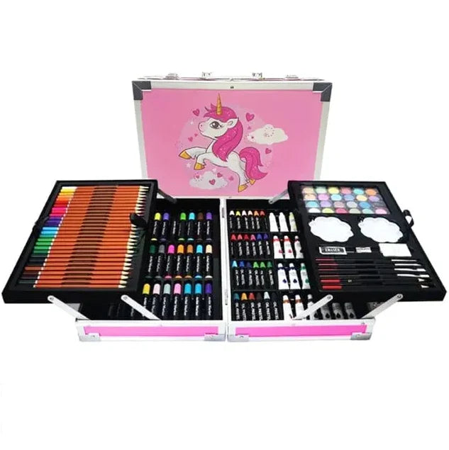 145Pcs Premium Unicorn Themed Kids Painting Kit Briefcase
