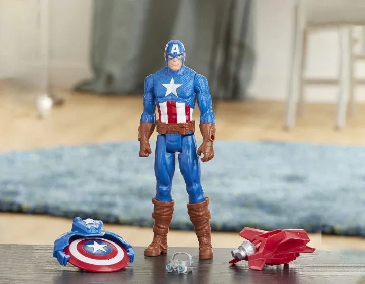 Hasbro Marvel Titan Hero Series Blast Gear Captain America Figure (E7374)