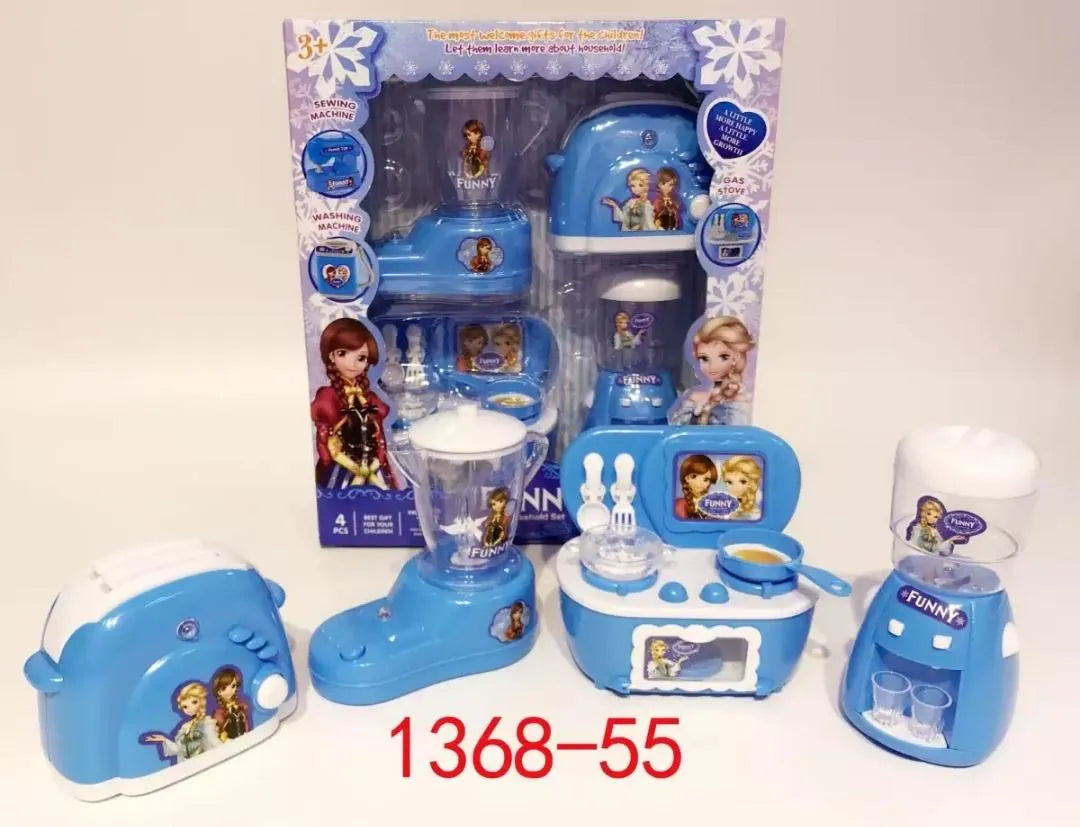 Kitchen Set with Different Home Appliances in Frozen Character