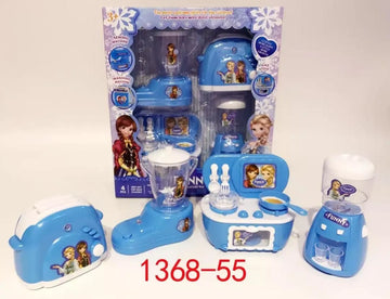 Kitchen Set with Different Home Appliances in Frozen Character