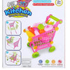 Kitchen Play Food Set with Shopping Cart