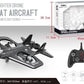 RC Falcon Glider Model Aircraft Drone with Lights, 2.4G Remote Control Jet Airplane,