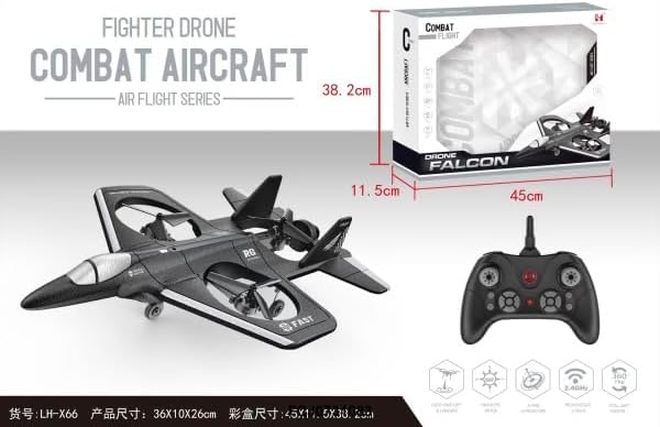 RC Falcon Glider Model Aircraft Drone with Lights, 2.4G Remote Control Jet Airplane,