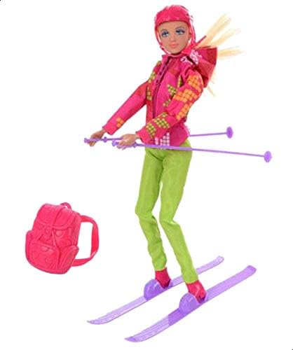 PINK Lucy Doll with Skiing Accessories