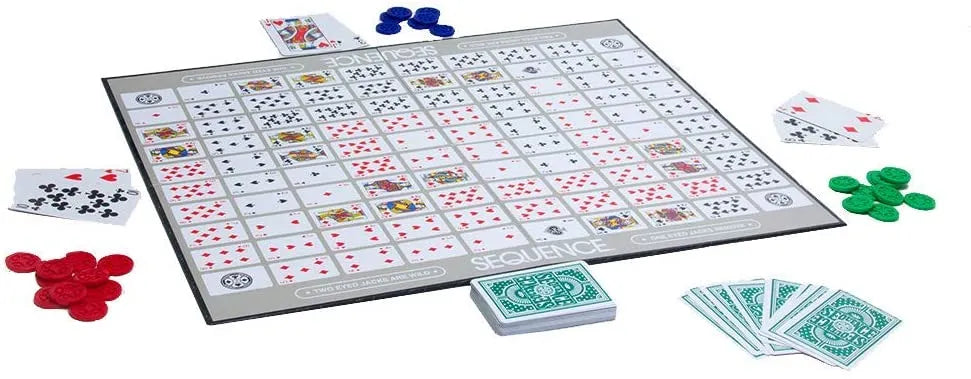 SEQUENCE Game with Folding Board, Cards and Chips by Jax