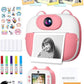 Kids Digital Camera Toy 12MP with Selfie Mode, Instant Print, Photos, Music and Videos Games
