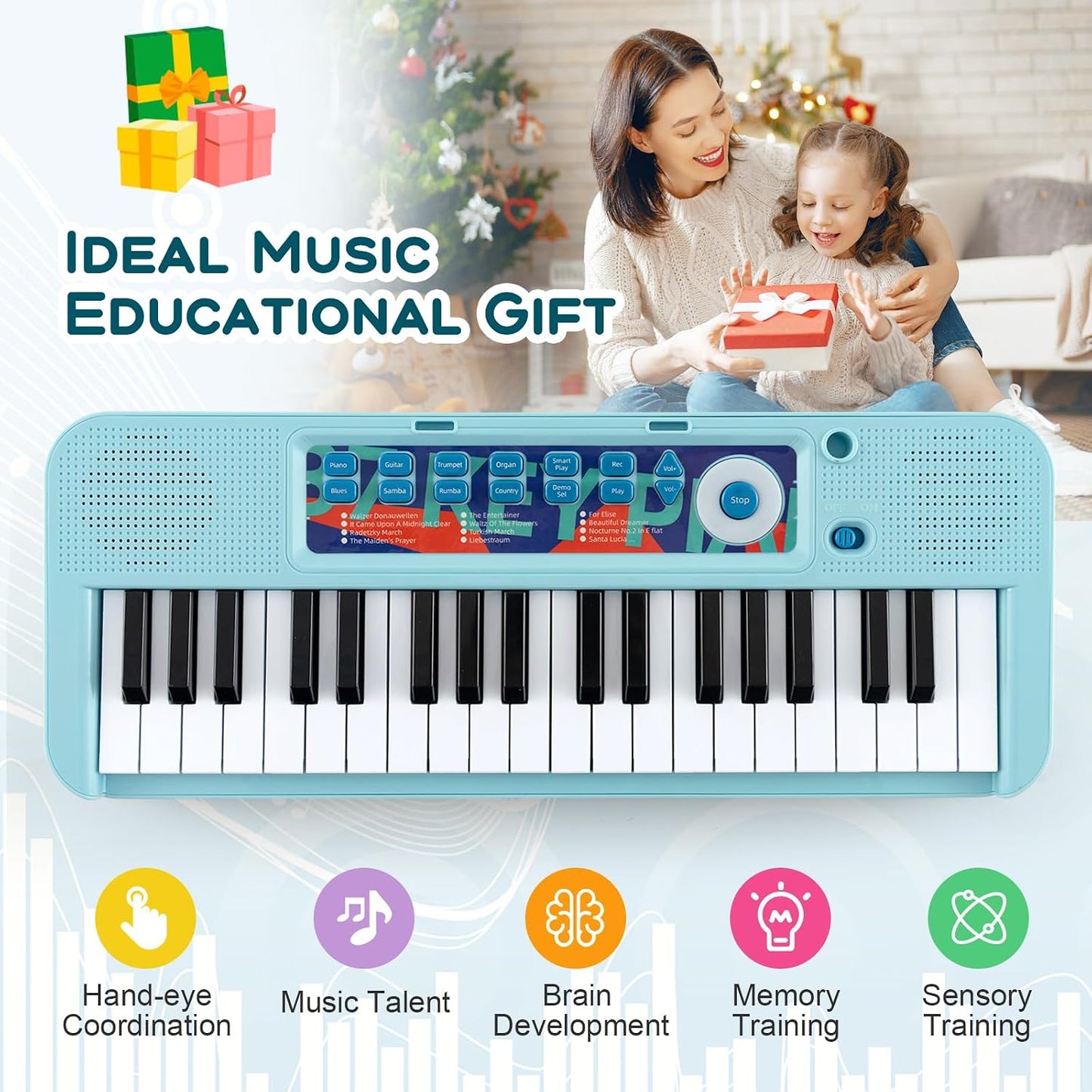 37 Keys Kids Electronic Piano – Fun & Educational Musical Keyboard - 328-65