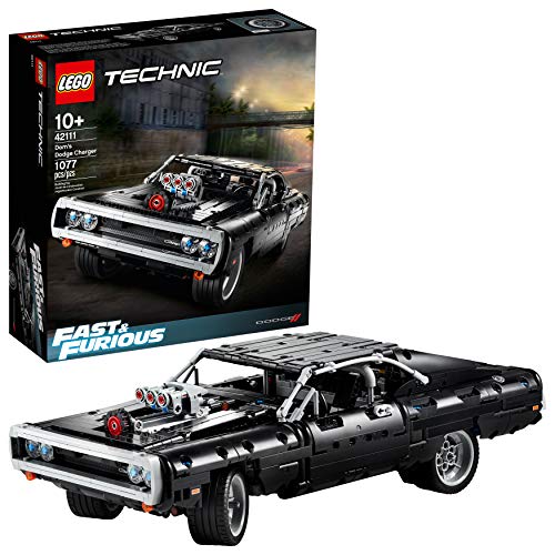 LEGO Technic Fast & Furious Doms Dodge Charger 42111 Race Car Building Set, New 2020 (1,077 Pieces)