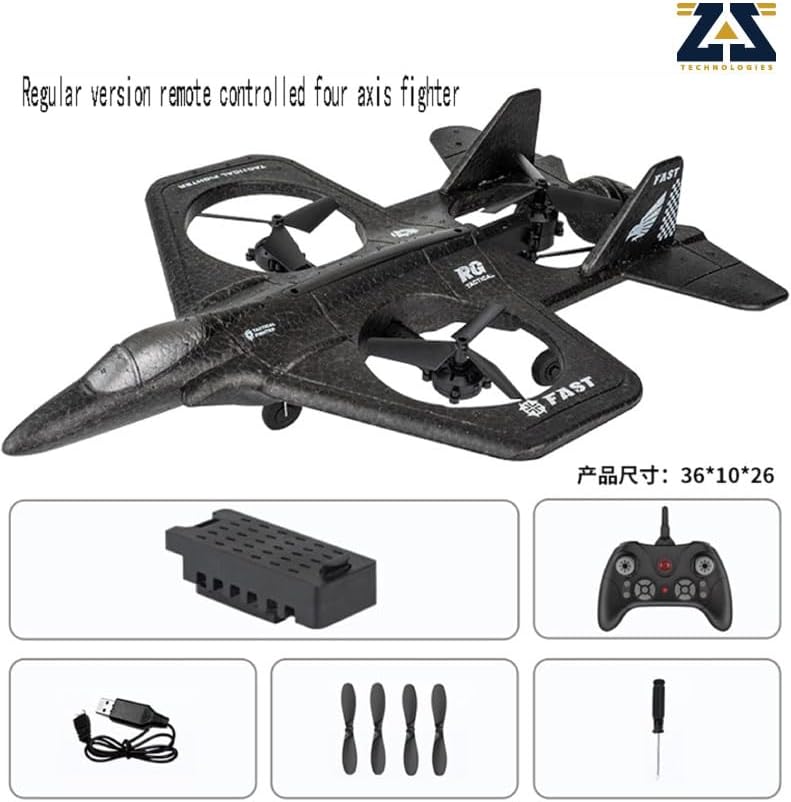 RC Falcon Glider Model Aircraft Drone with Lights, 2.4G Remote Control Jet Airplane,