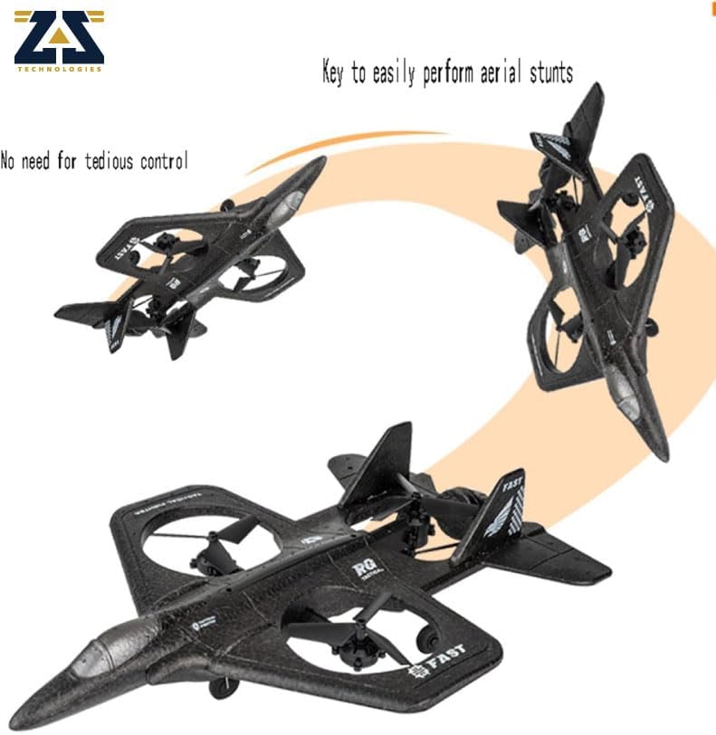 RC Falcon Glider Model Aircraft Drone with Lights, 2.4G Remote Control Jet Airplane,