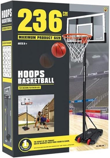 TECHPLUS 236 cm Adjustable Basketball Hoop Goal System