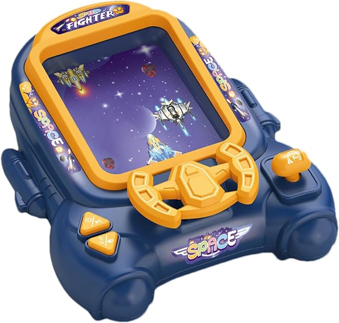 Kids Handheld Game Machine, Grip Steering Wheel Console