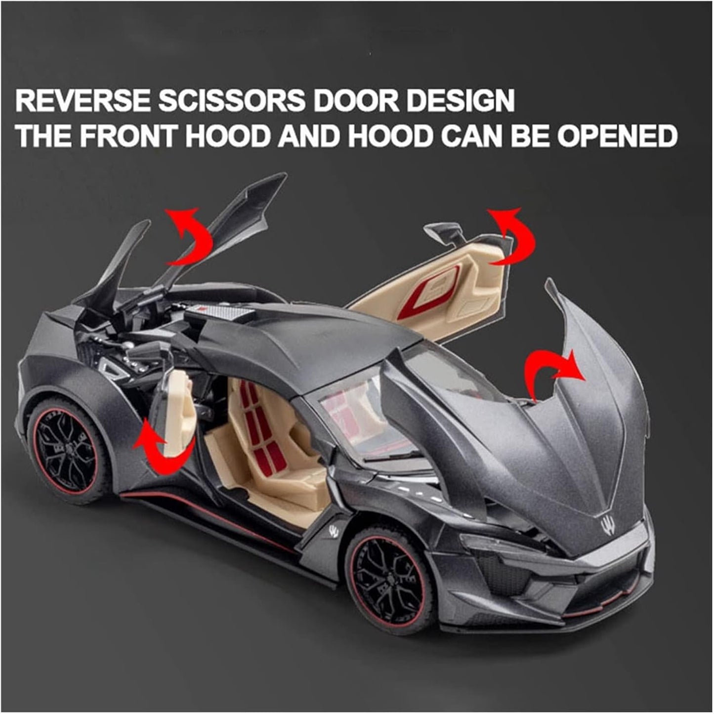 1/24 for Lykan Hypersport Sports Car Alloy Diecast Toy Car