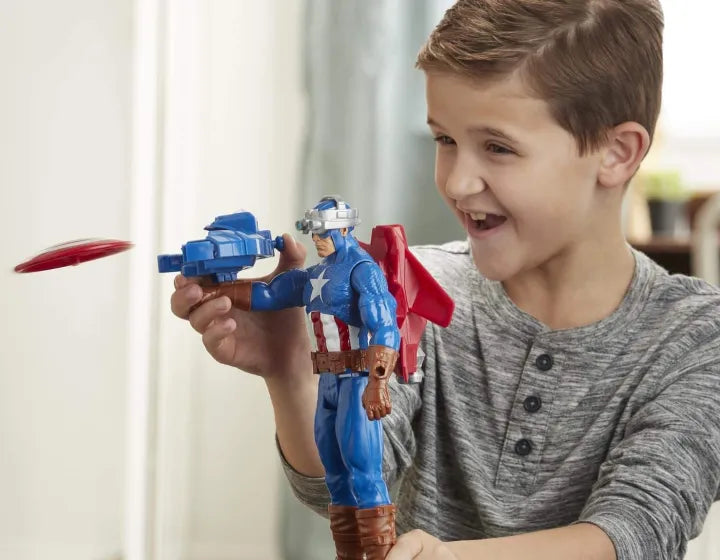 Hasbro Marvel Titan Hero Series Blast Gear Captain America Figure (E7374)