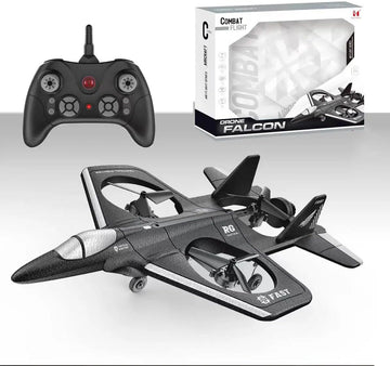 RC Falcon Glider Model Aircraft Drone with Lights, 2.4G Remote Control Jet Airplane,