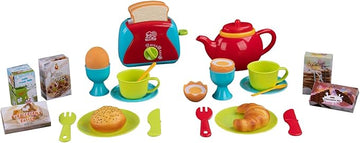 PlayGo 27-Piece Breakfast Set with Kitchen Utensils, Tableware and Accessories