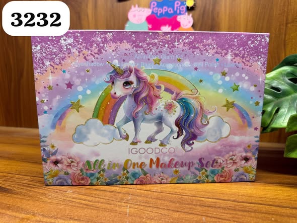 Triple Layer Makeup Box for Kids Unicorn Theme