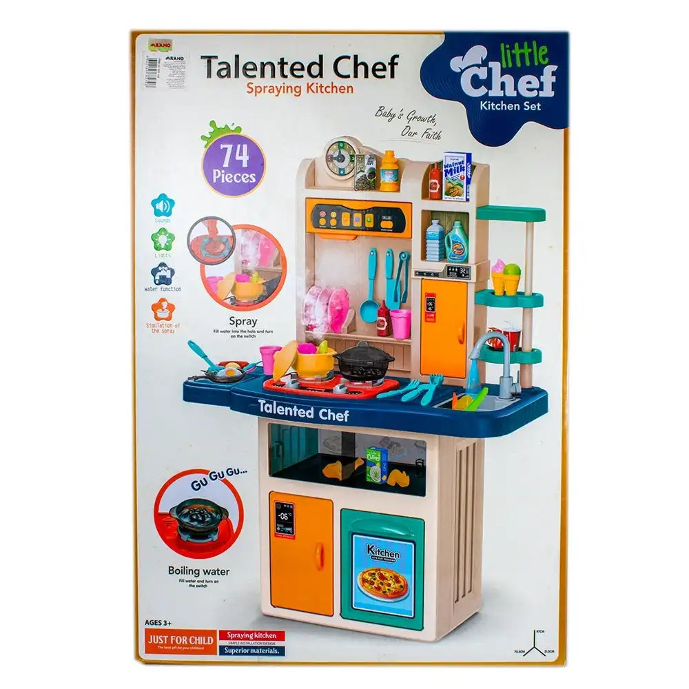 Little Chef - Talented Chef Spraying Kitchen Set 74 Pieces