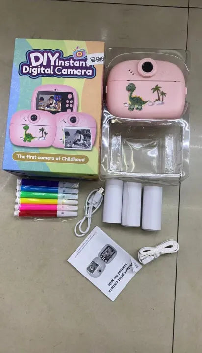 Kids Digital Camera Toy 12MP with Selfie Mode, Instant Print, Photos, Music and Videos Games