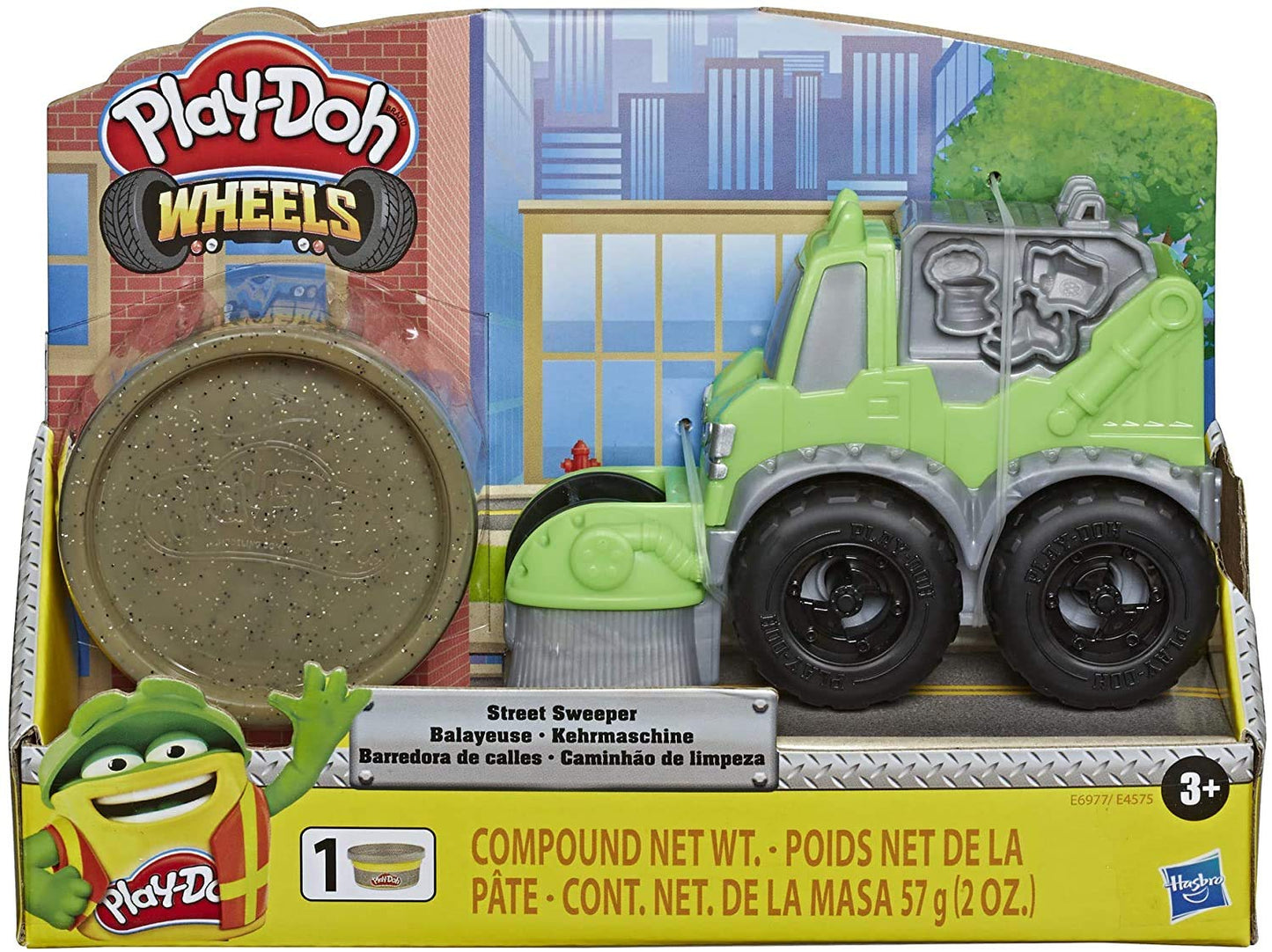 Play Doh Wheels Vehicle Bundle: Mini Bulldozer + Mini Cement Mixer + Mini Street Sweeper