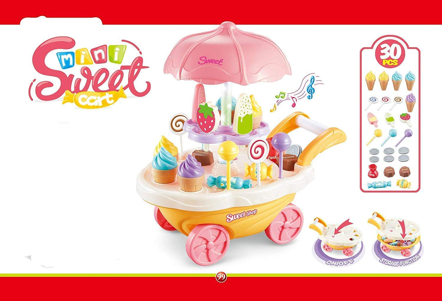 Kids Ice Cream Candy Cart