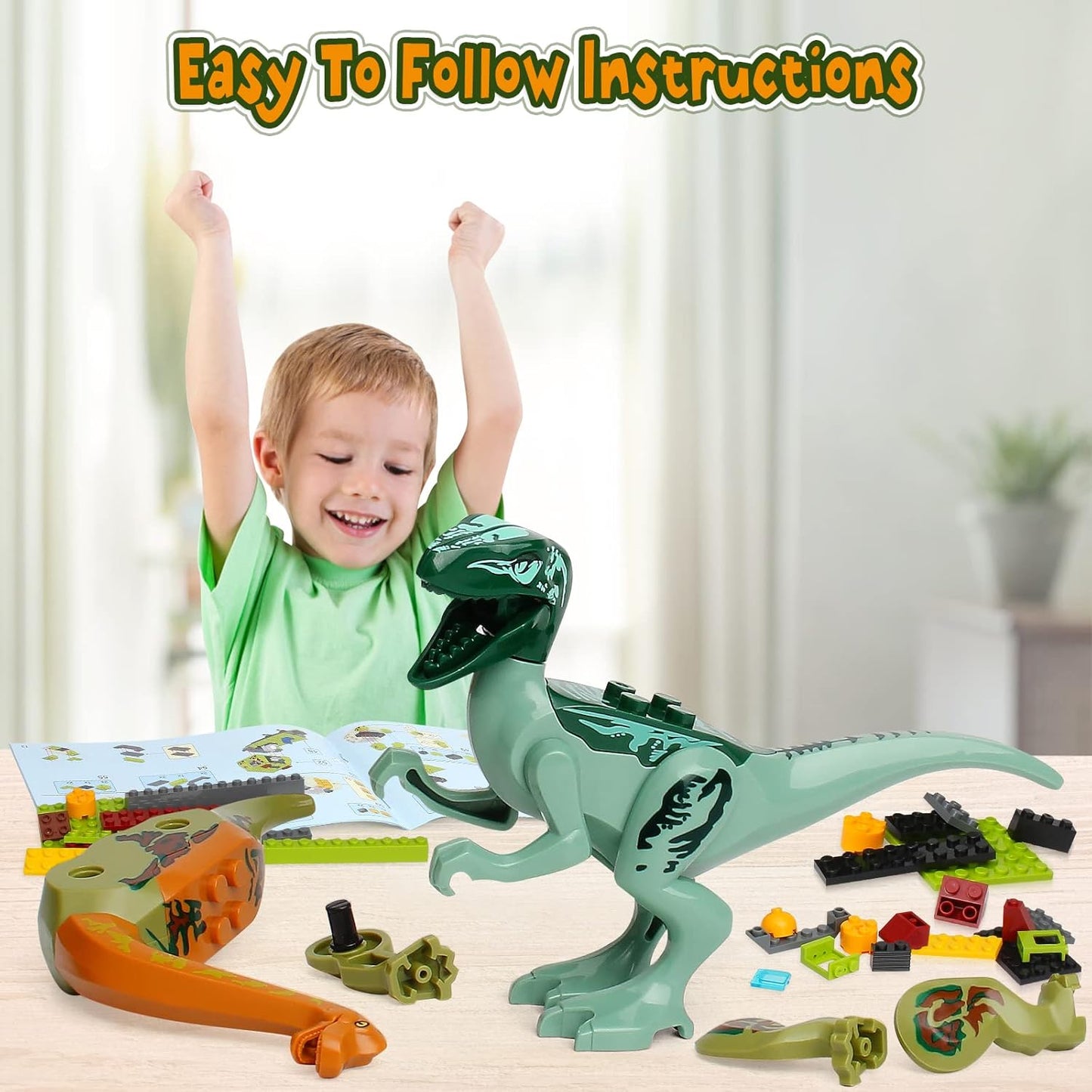 Dinosaur Building Toys for Kids | 523 pcs
