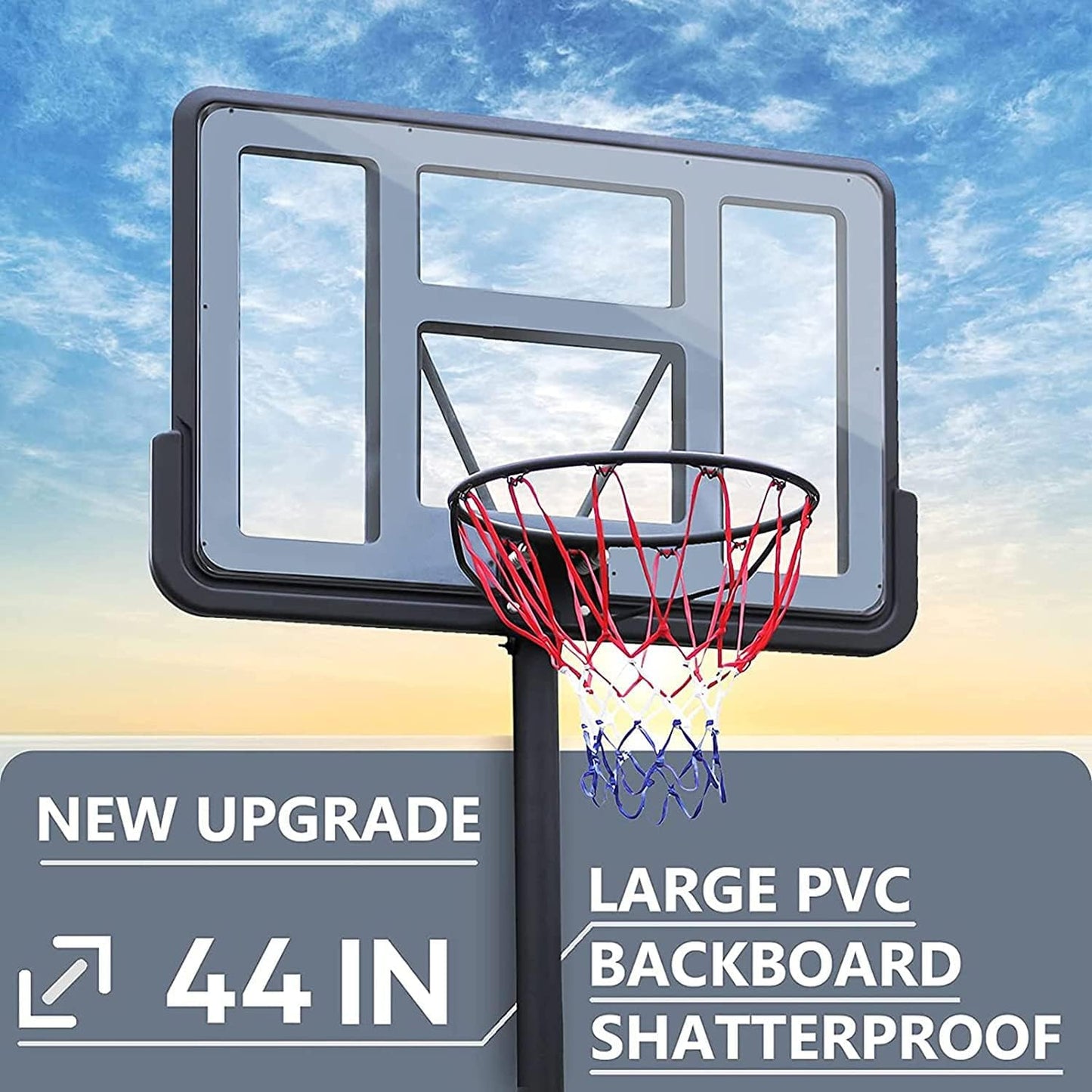 TECHPLUS 236 cm Adjustable Basketball Hoop Goal System