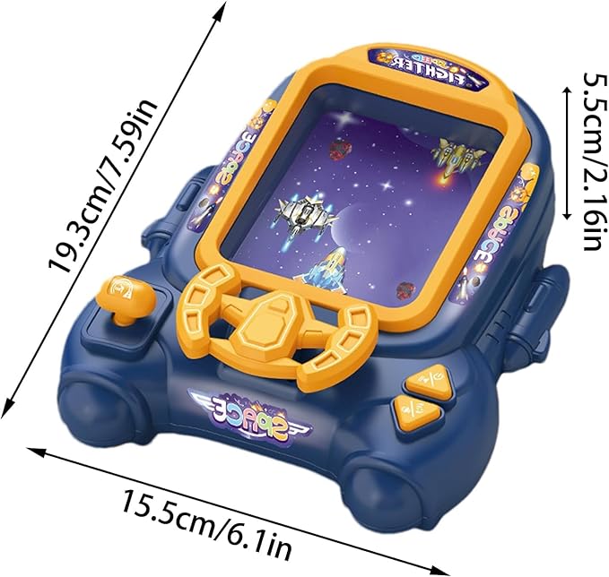 Kids Handheld Game Machine, Grip Steering Wheel Console