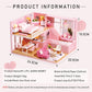 DIY Wooden Dollhouse Kit with Music Movement and LED Lights
