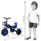 Tricycle Rider Push Car with Horn and Music for Kids
