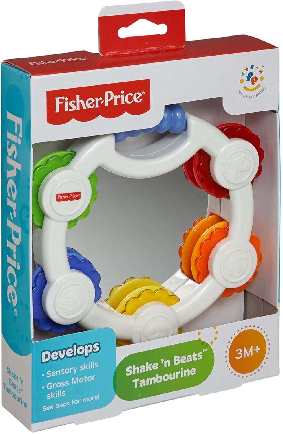 Fisher-Price Shake 'n Beats Tambourine Baby Rattle Toy