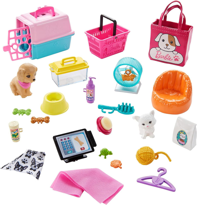 Barbie Pet Salon Playset with Doll GRG90