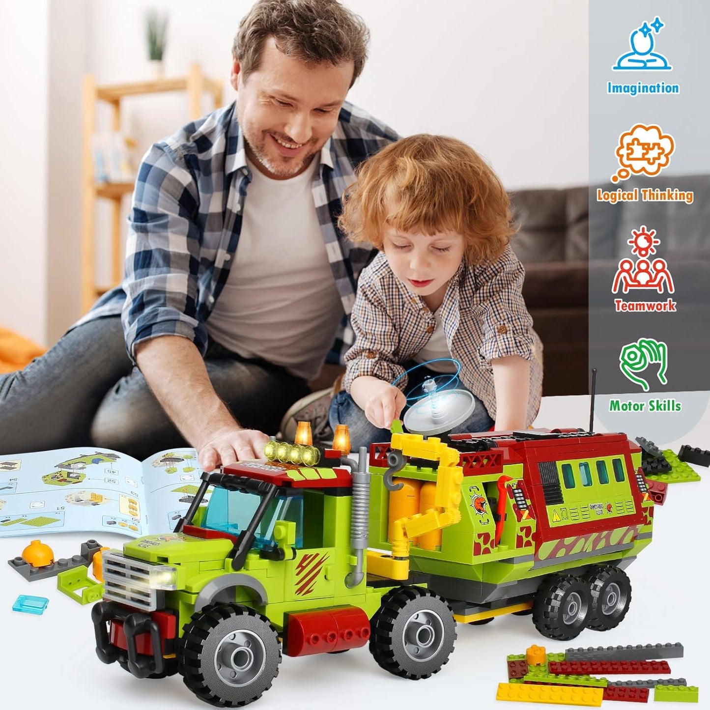 Dinosaur Building Toys for Kids | 523 pcs