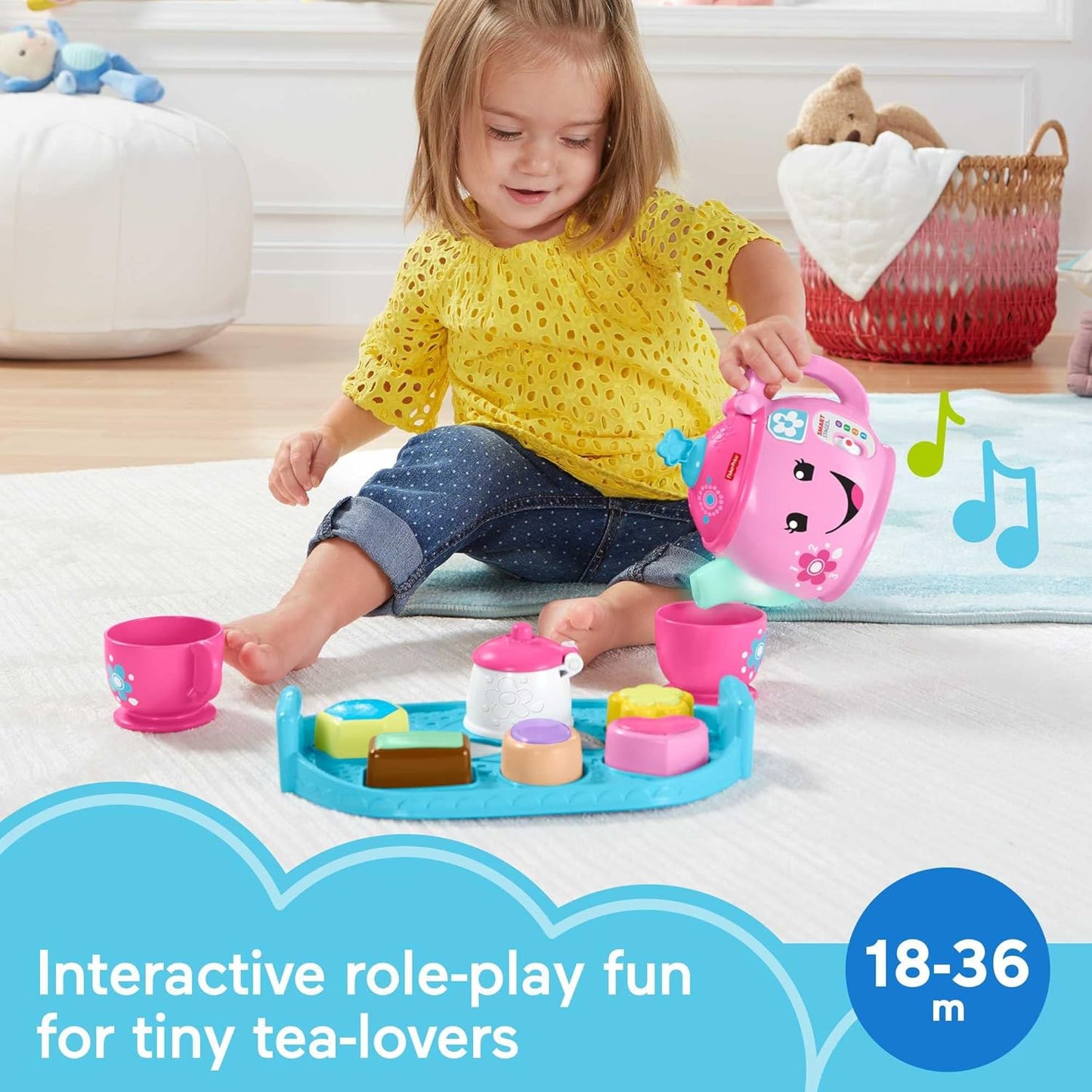 Fisher-Price  Tea Set with Smart Stages Learning Songs