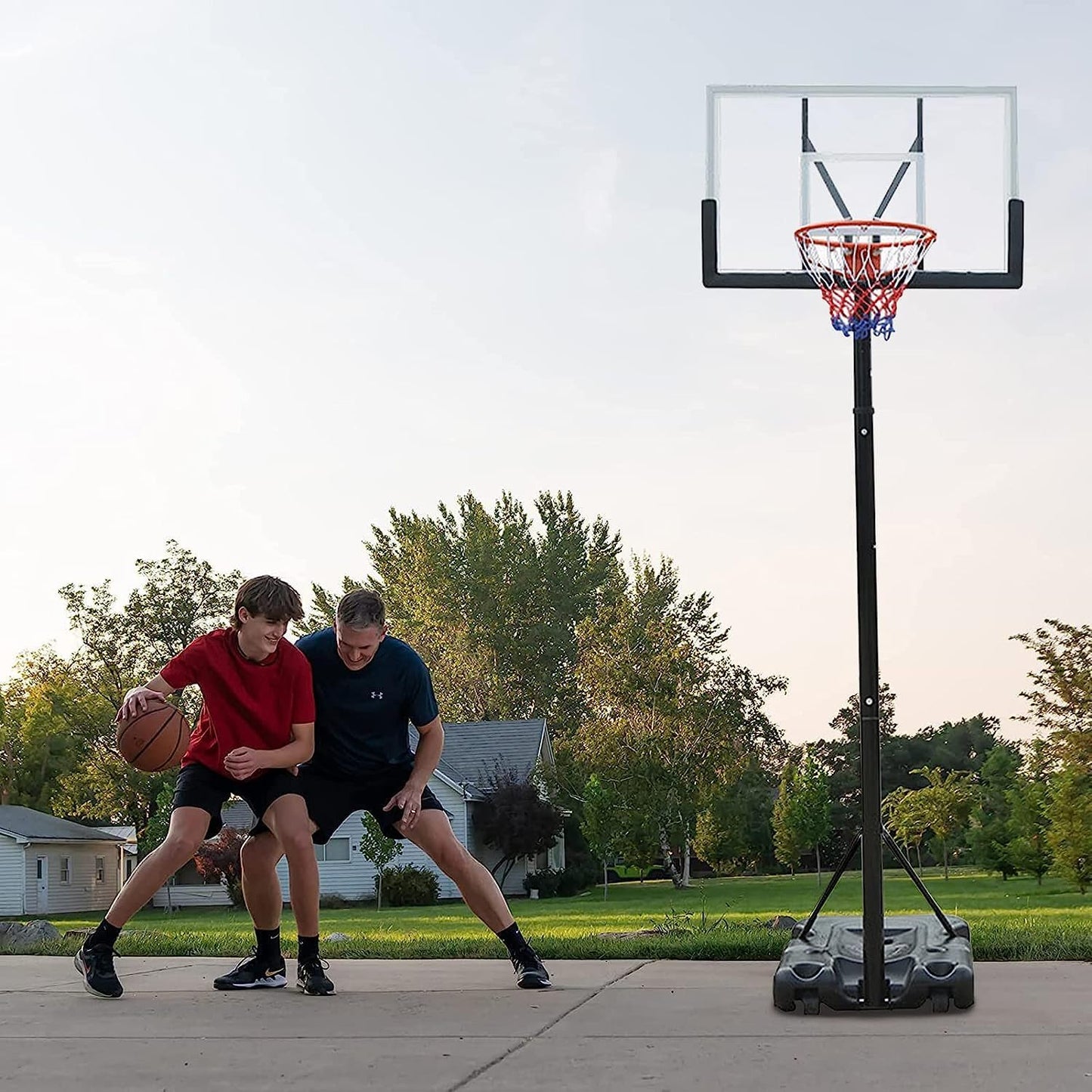 TECHPLUS 236 cm Adjustable Basketball Hoop Goal System