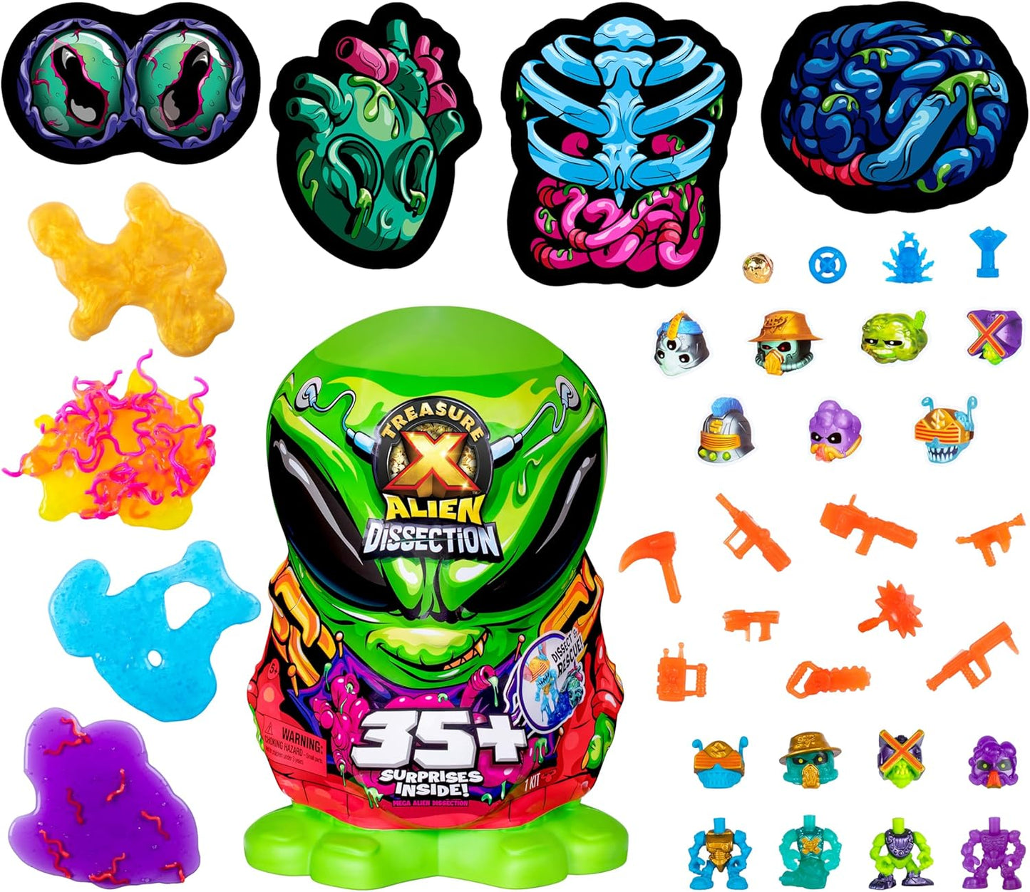 Treasure X Mega Alien Dissection Playset includes 35+ Surprises